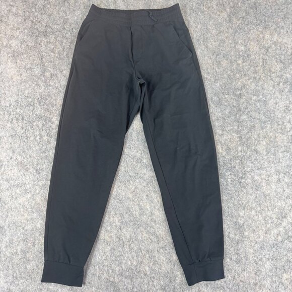 Uniqlo Mens Black Joggers Sz S Tapered Pockets AIRism Activewear Lightweight - Picture 2 of 12